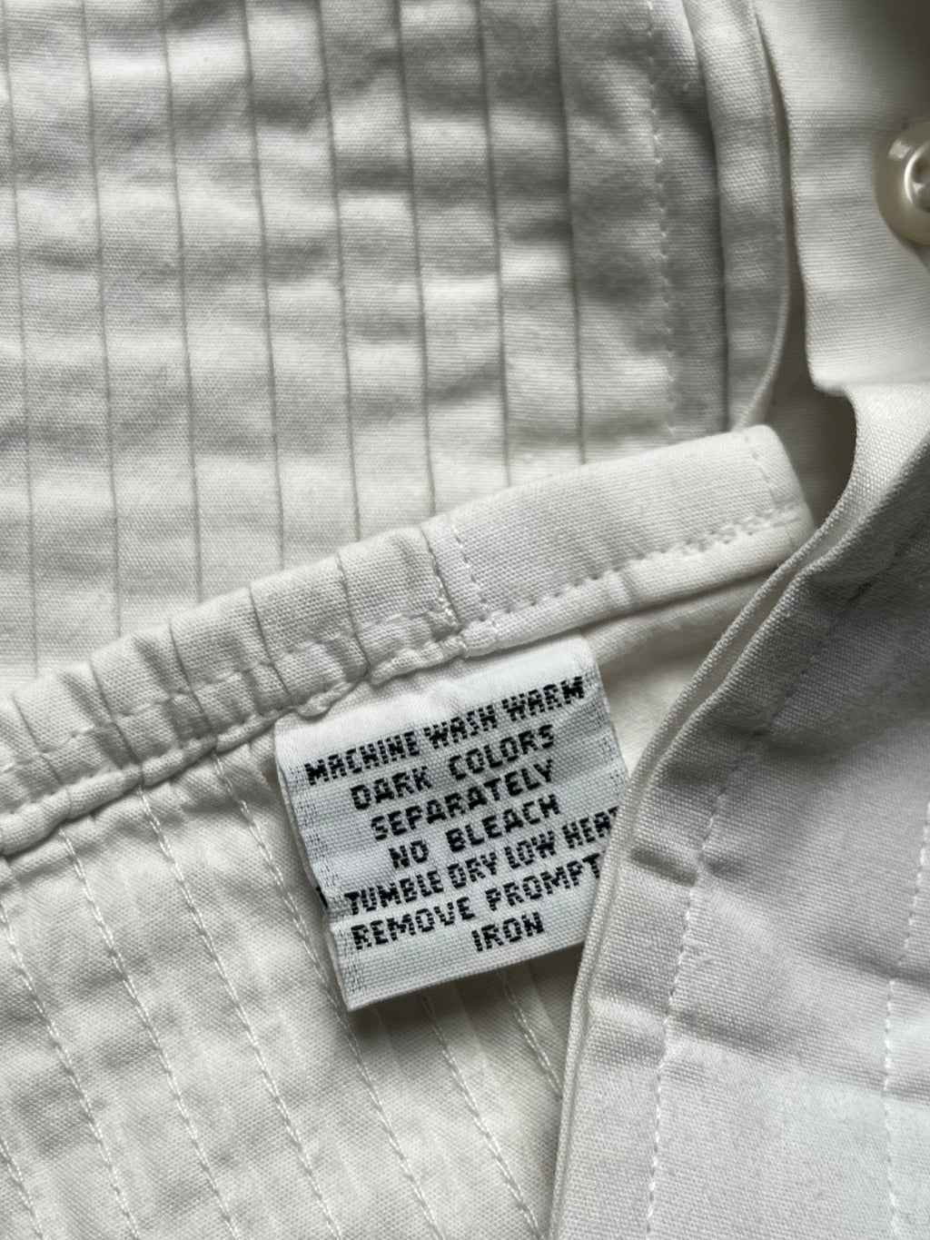 Christian Dior Monsieur Tuxedo Pleated White Button Down Shirt - L