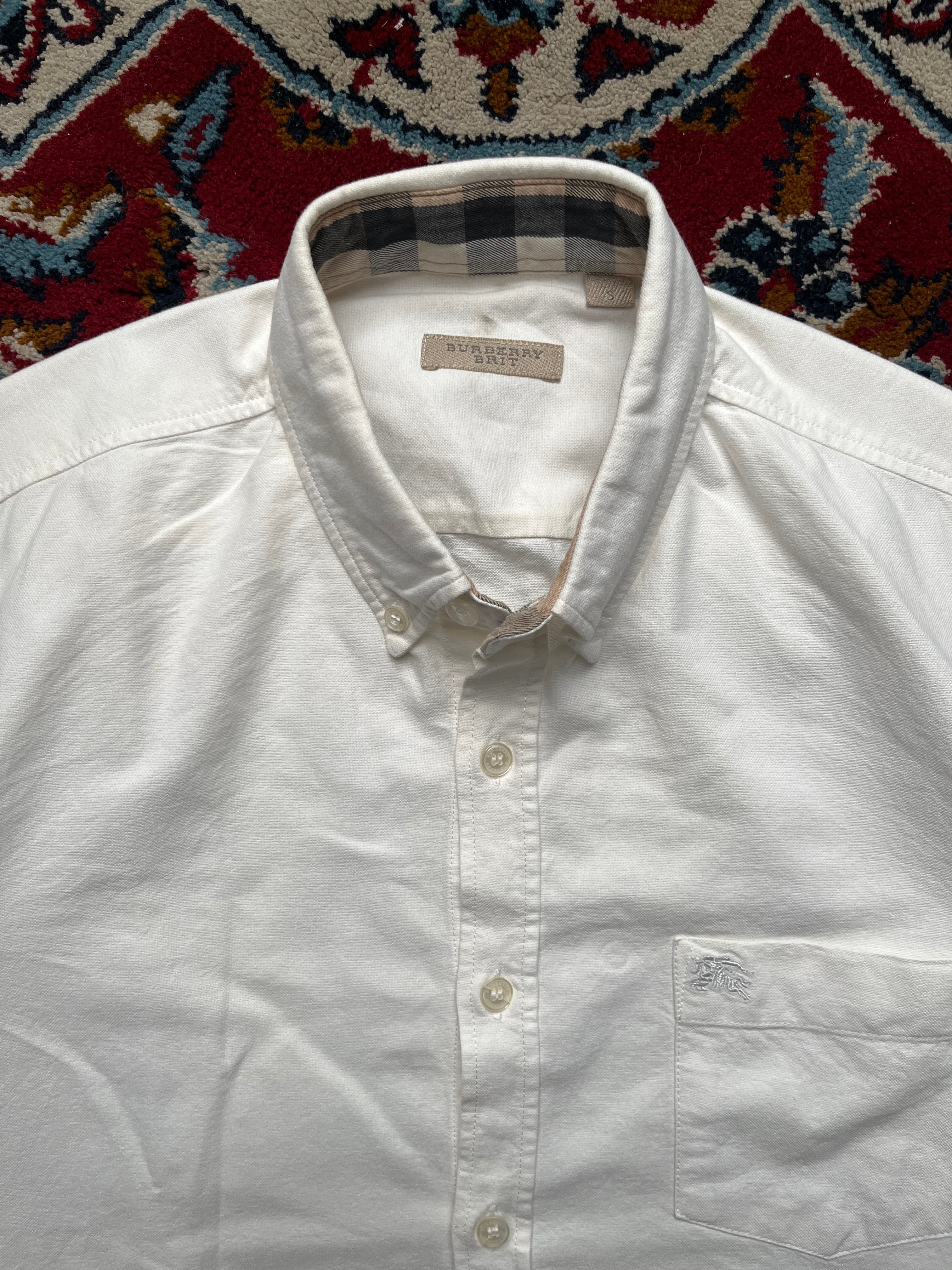 Burberry Brit White Oxford Cotton Button Down Shirt - M