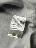 UNIQLO Light Gray Fine Corduroy Button Down Shirt - S