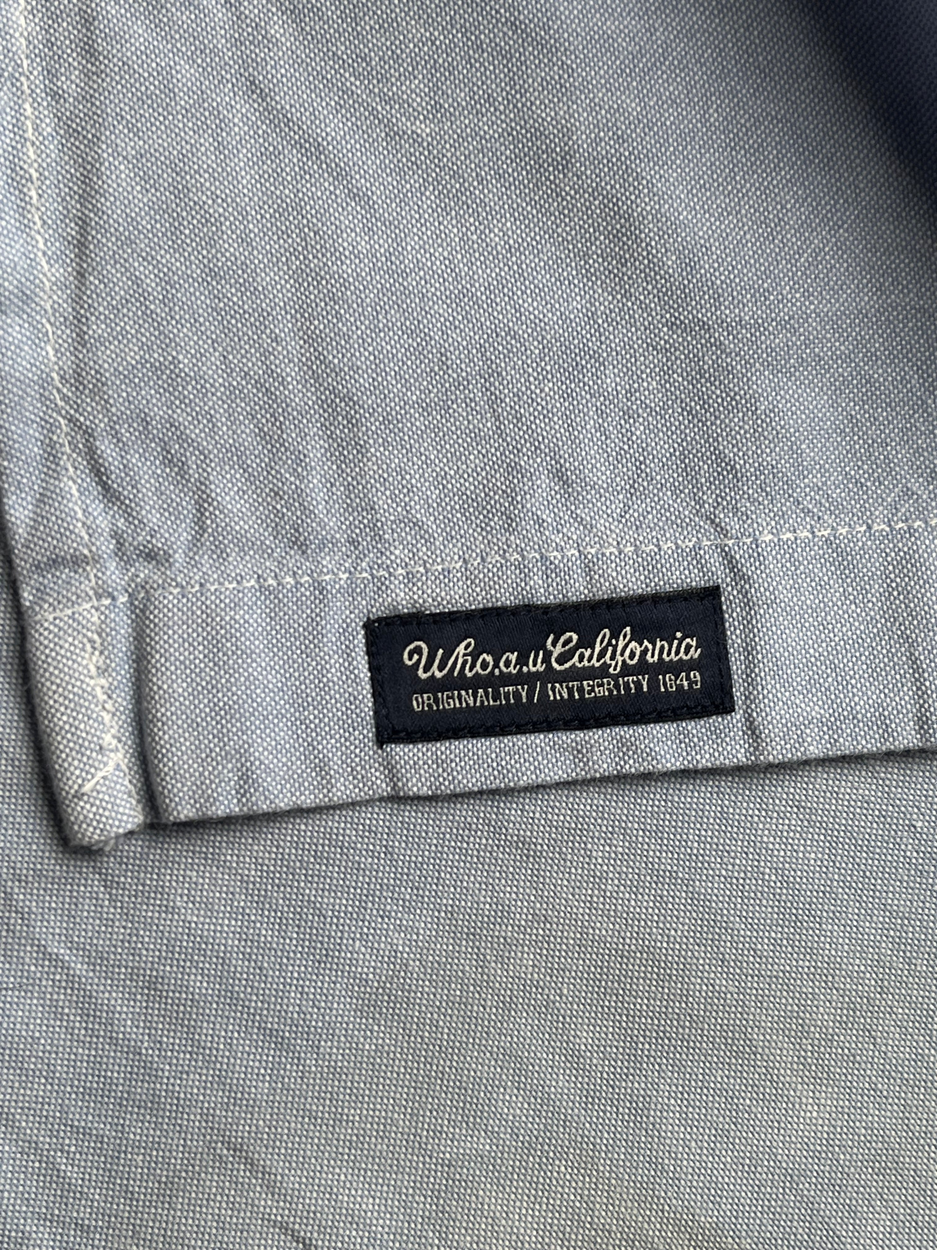 WHO.A.U California Dream Light Blue Loose Fit Oxford Button Down Shirt - L
