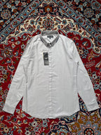 SEMIR Light Grey Contrast Button Down Shirt  - M