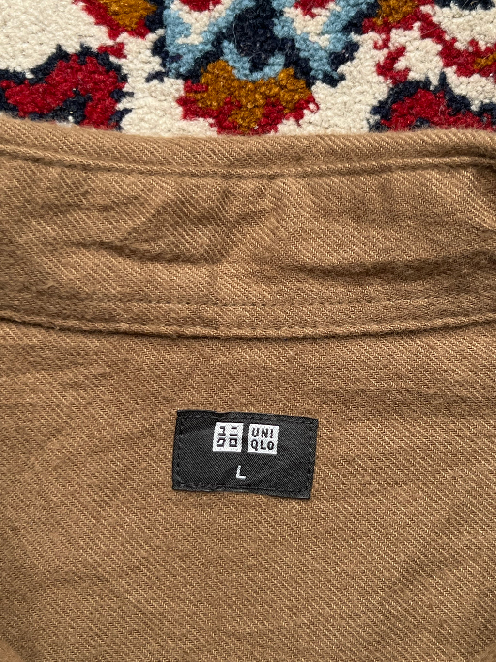 UNIQLO Brown Flannel Casual BUTTON DOWN SHIRT - L