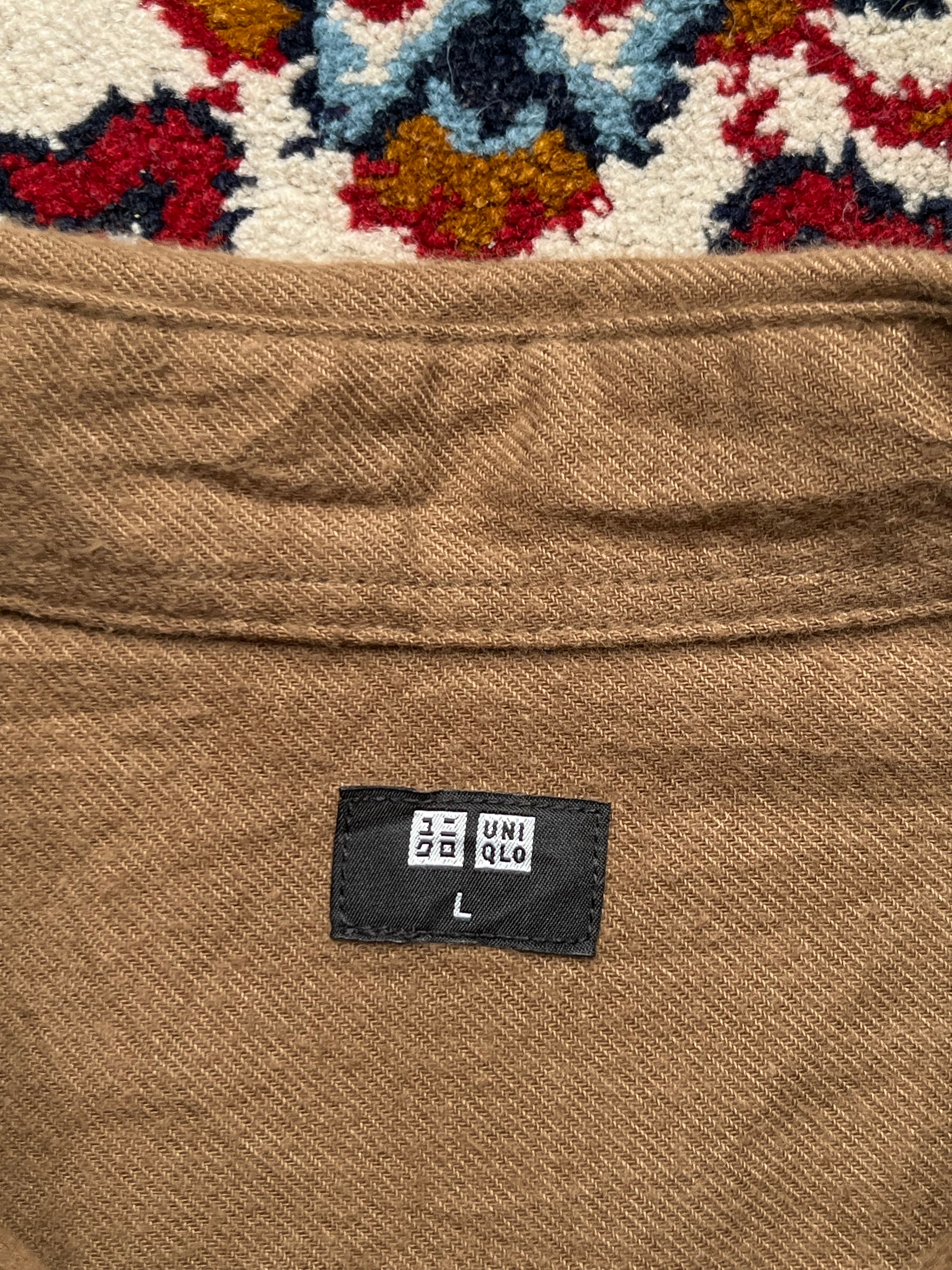 UNIQLO Brown Flannel Casual BUTTON DOWN SHIRT - L