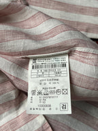 Epigram Linen Striped Band Button Down Shirt - M