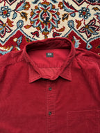 UNIQLO Red Corduroy Button Down Shirt - M