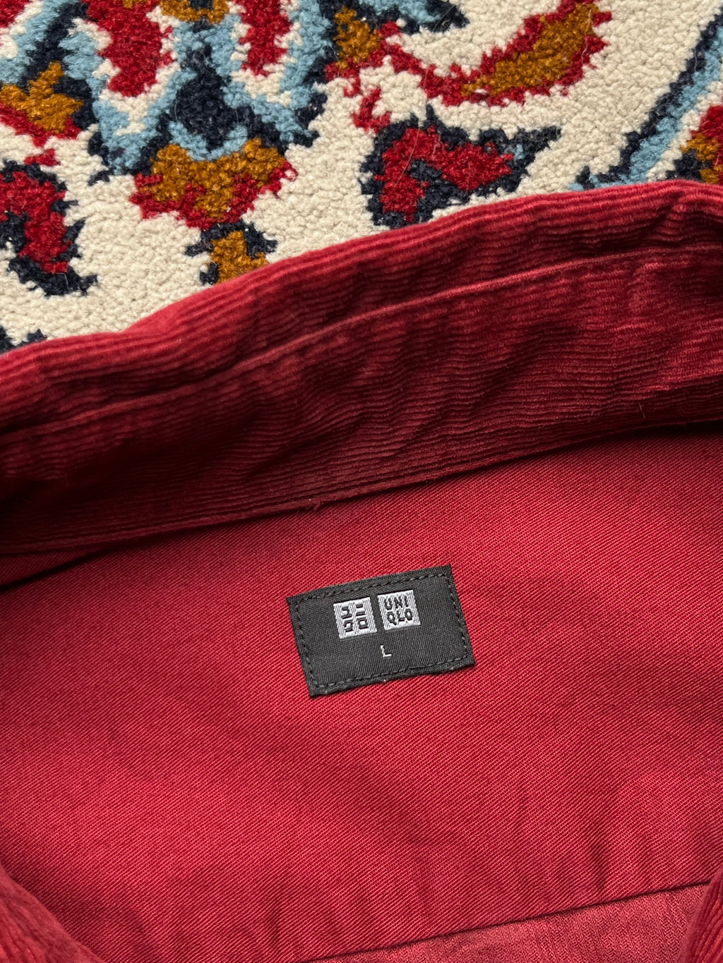 UNIQLO Red Corduroy Button Down Shirt - M