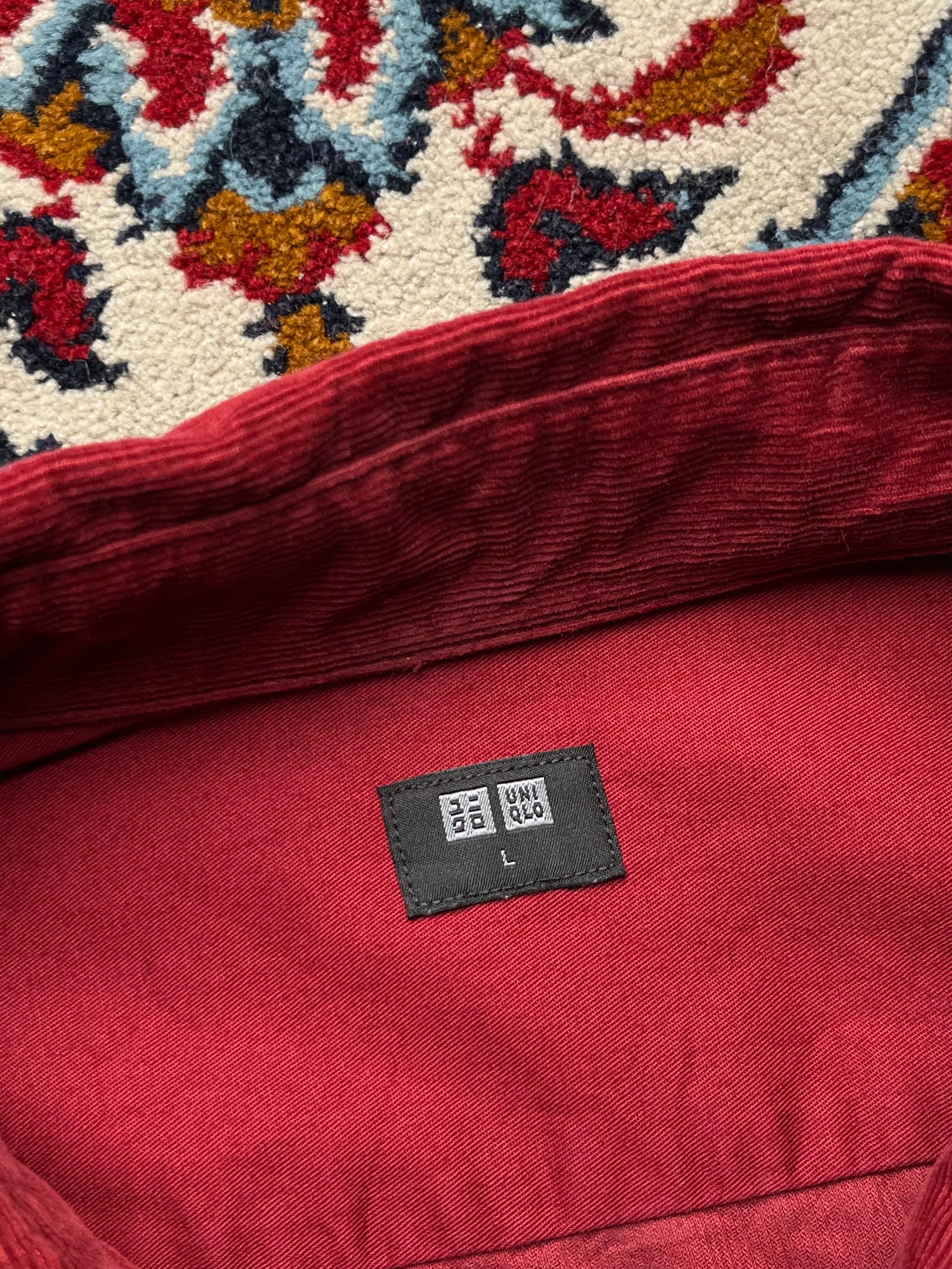 UNIQLO Red Corduroy Button Down Shirt - M