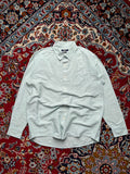 SPAO Light Green Solid Linen Button Down Shirt - L