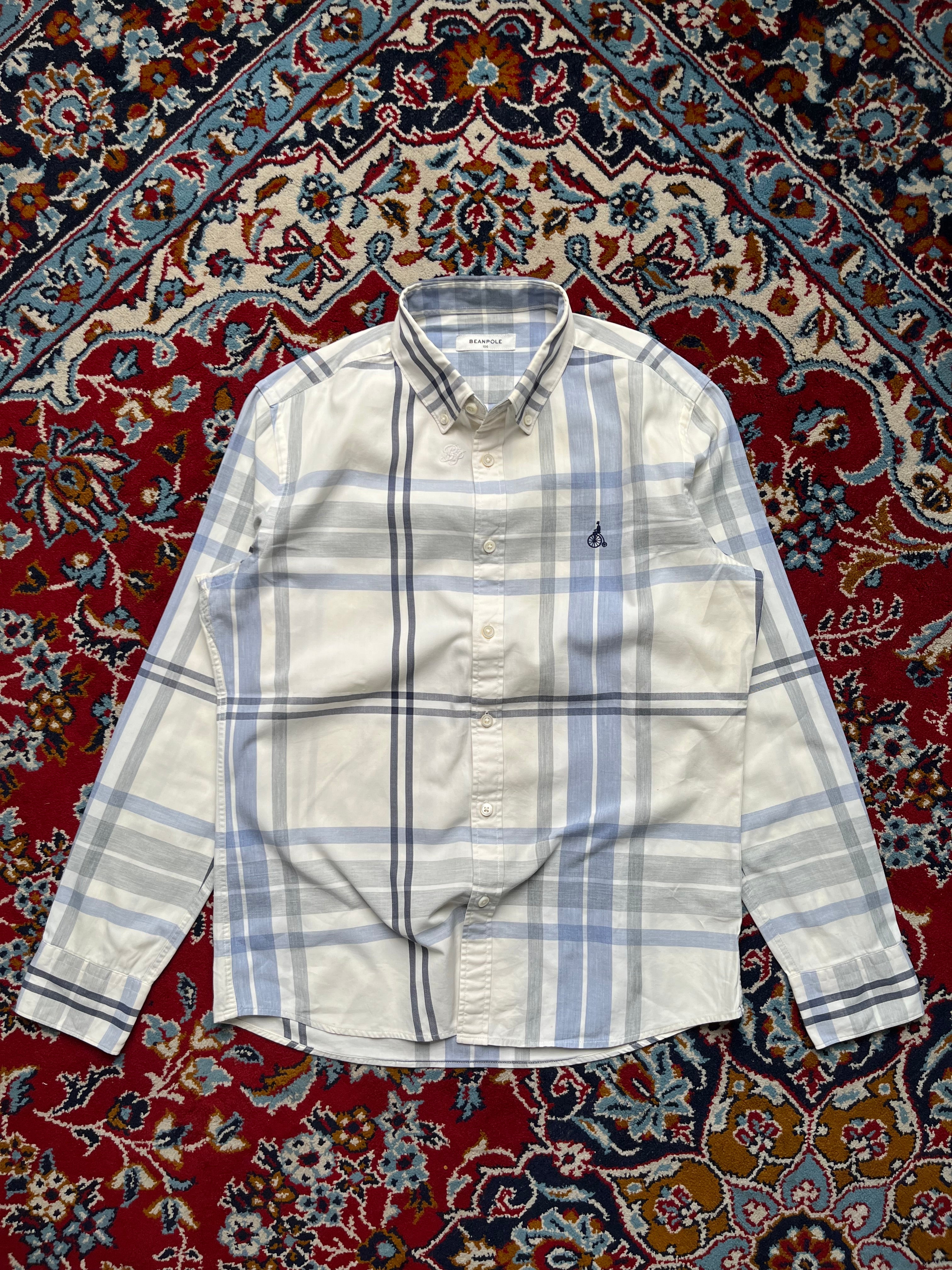 Beanpole Plaid Embroidered Logo Button Down Shirt - M