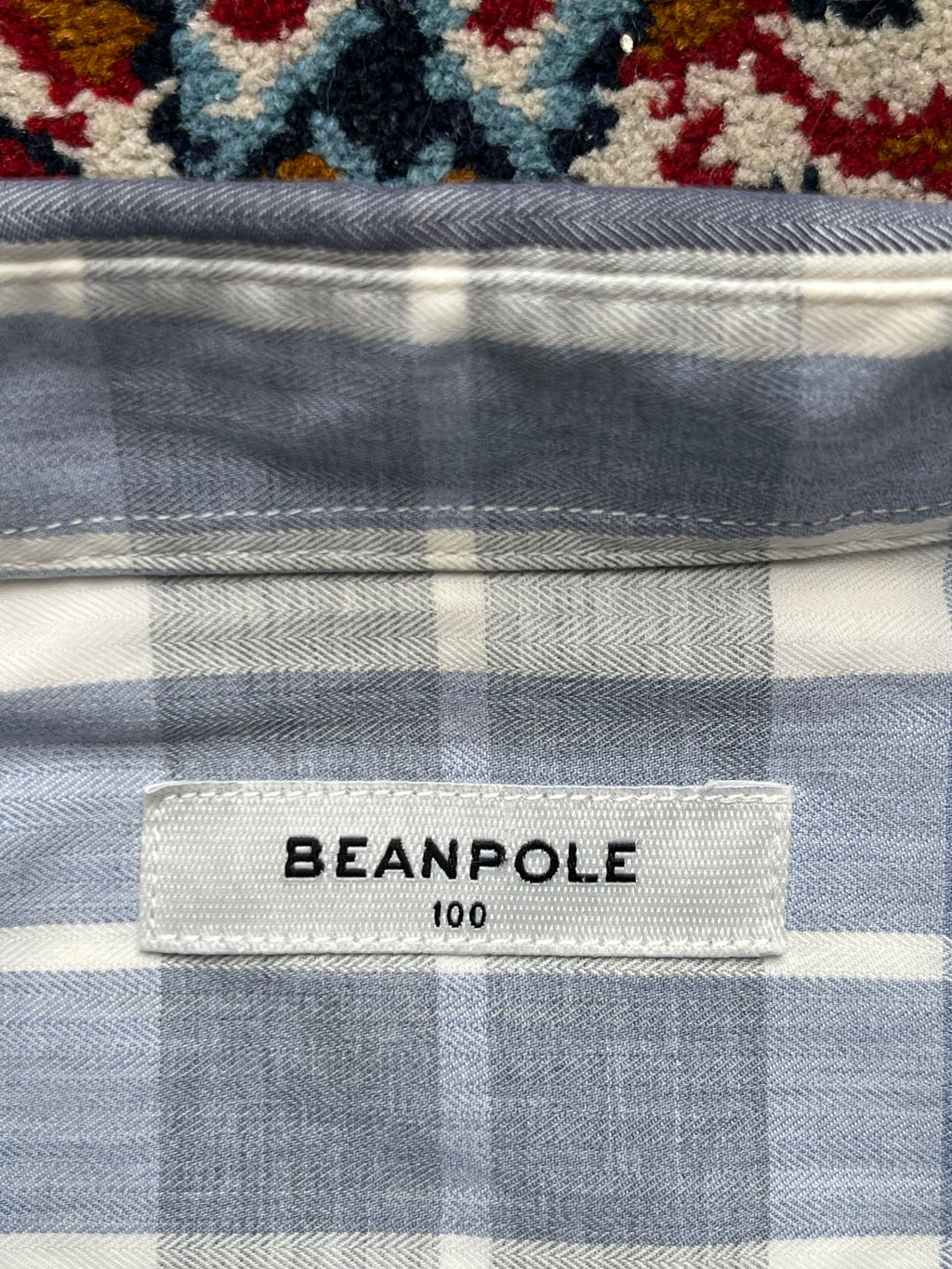 Beanpole Plaid Embroidered Logo Button Down Shirt - M