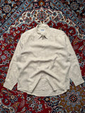Giordano Beige Solid Linen Button Down Shirt - L