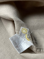 Giordano Beige Solid Linen Button Down Shirt - L