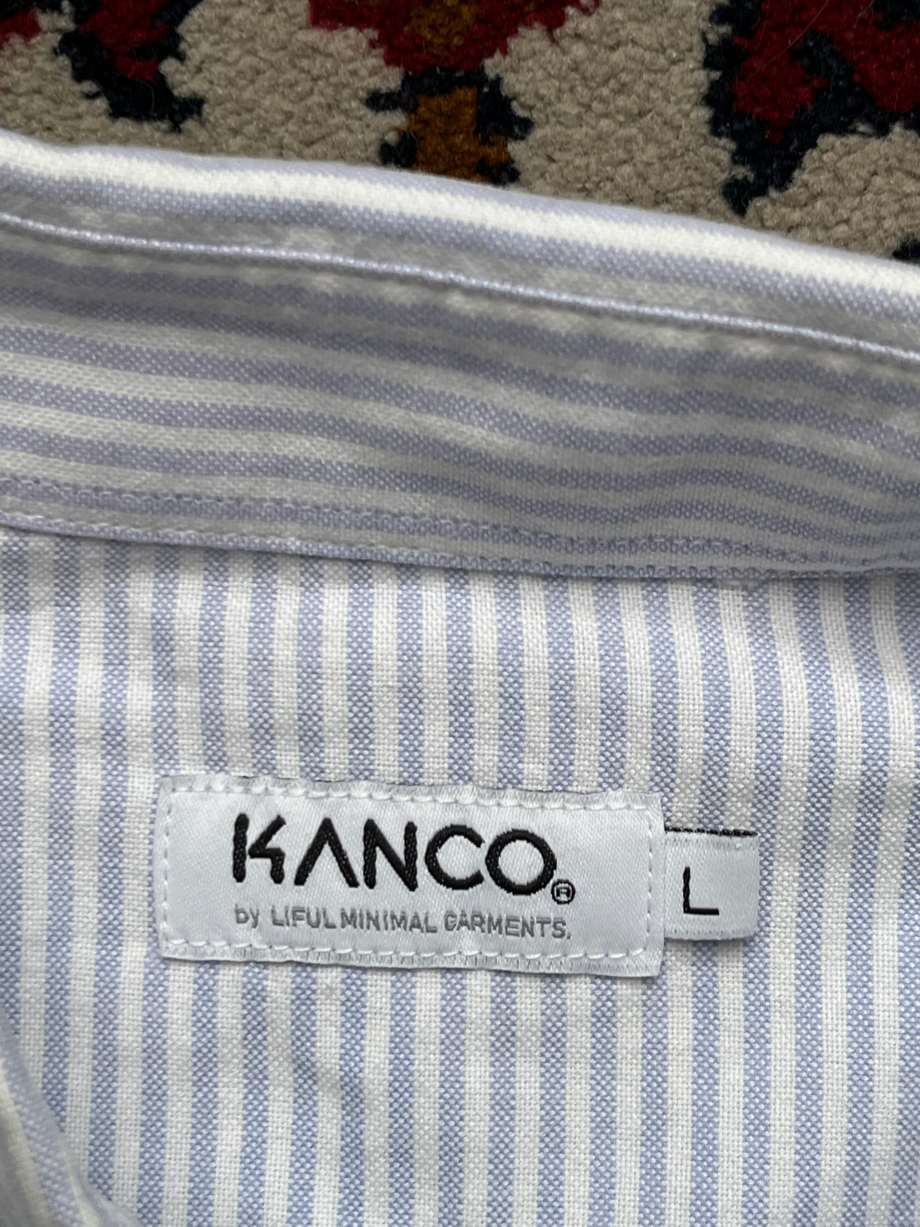 KANCO by Liful Minimal Garments Striped Oxford Button Down Shirt - L