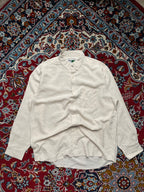 Suare Beige Tencel Linen Button Down Shirt - L