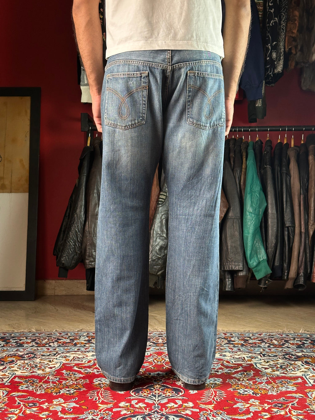 Calvin Klein Washed Blue Straight FIT Denim Jeans - 34
