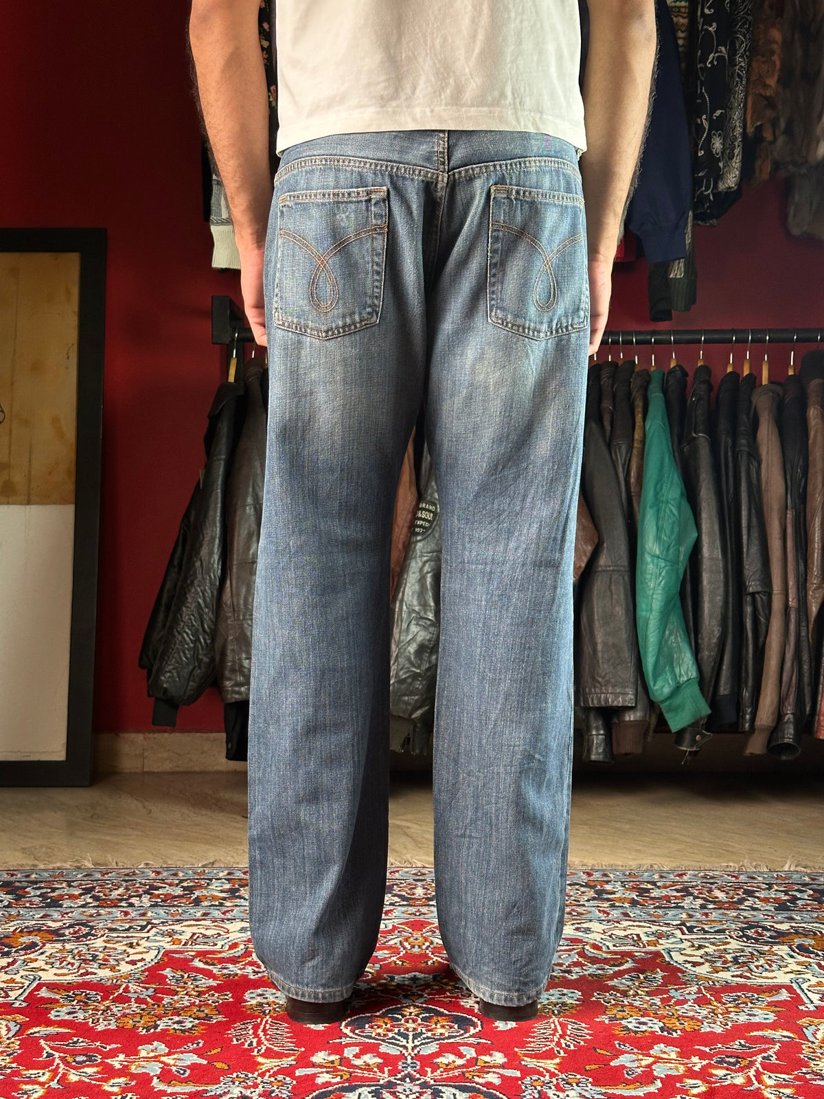 Calvin Klein Washed Blue Straight FIT Denim Jeans - 34