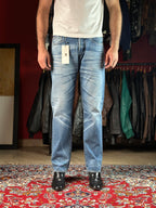 REPLAY Straight FIT Light WashED Distressed JEANS - 34