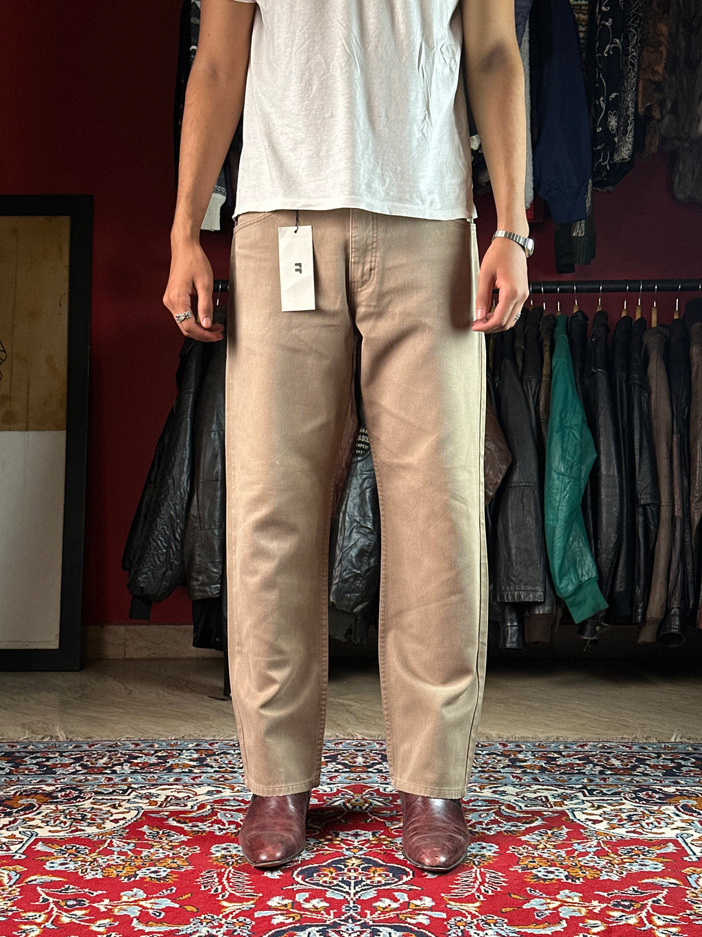 Marks & Spencer M&S Sp. Brown Casual Straight Fit PANTS - 32