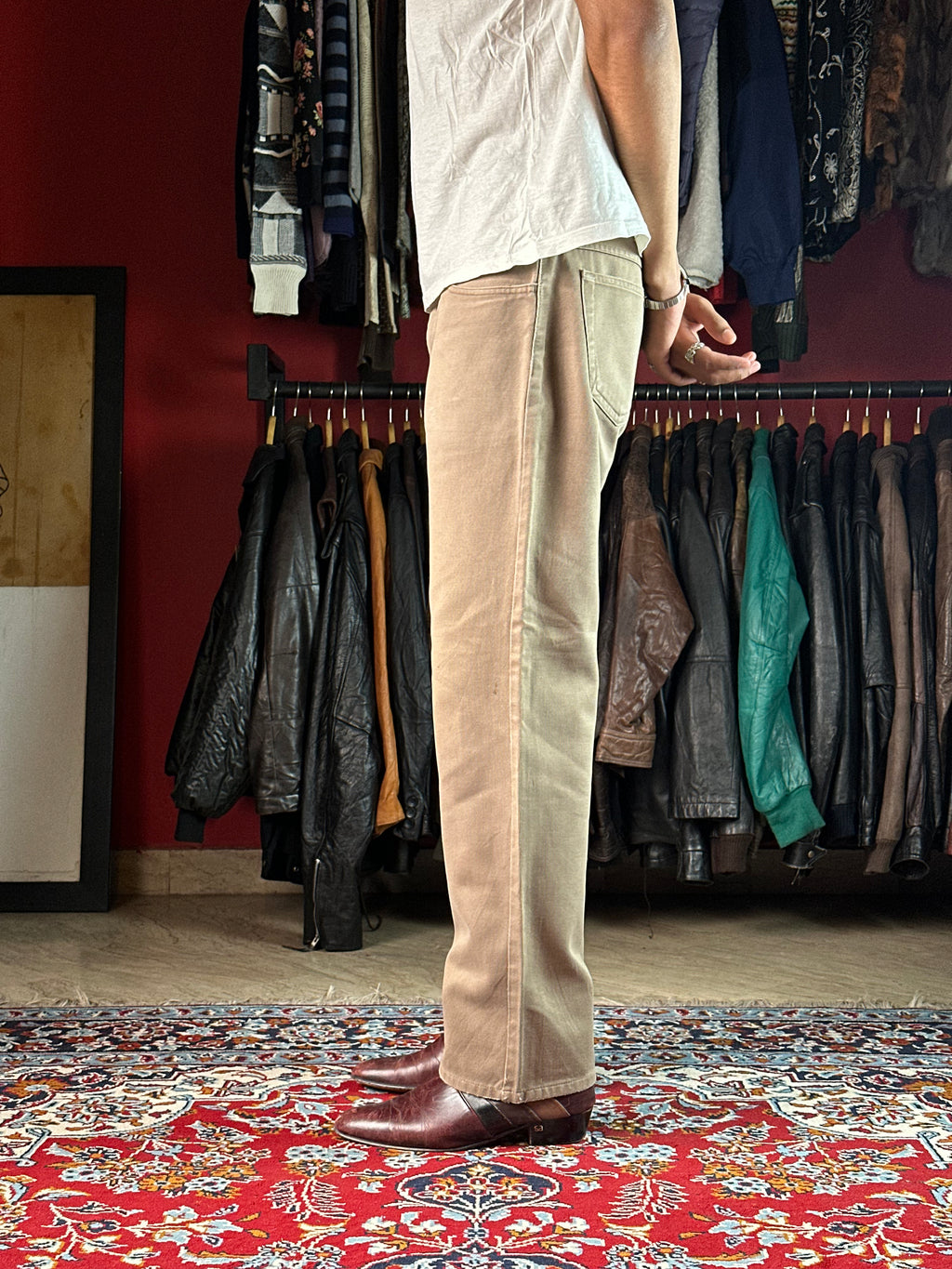Marks & Spencer M&S Sp. Brown Casual Straight Fit PANTS - 32