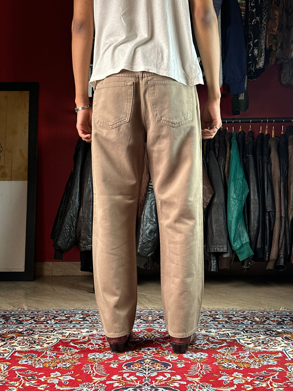 Marks & Spencer M&S Sp. Brown Casual Straight Fit PANTS - 32