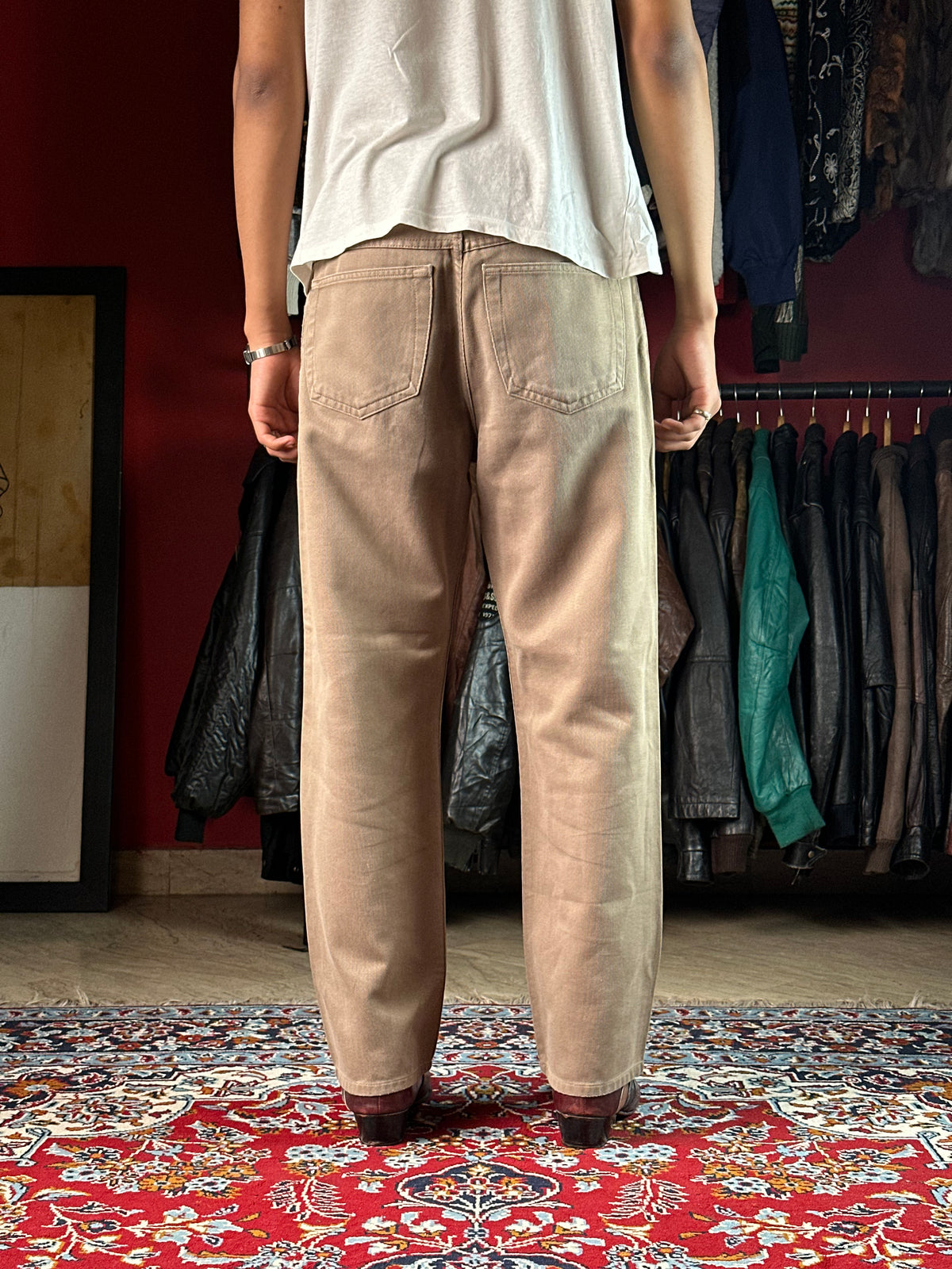 Marks & Spencer M&S Sp. Brown Casual Straight Fit PANTS - 32