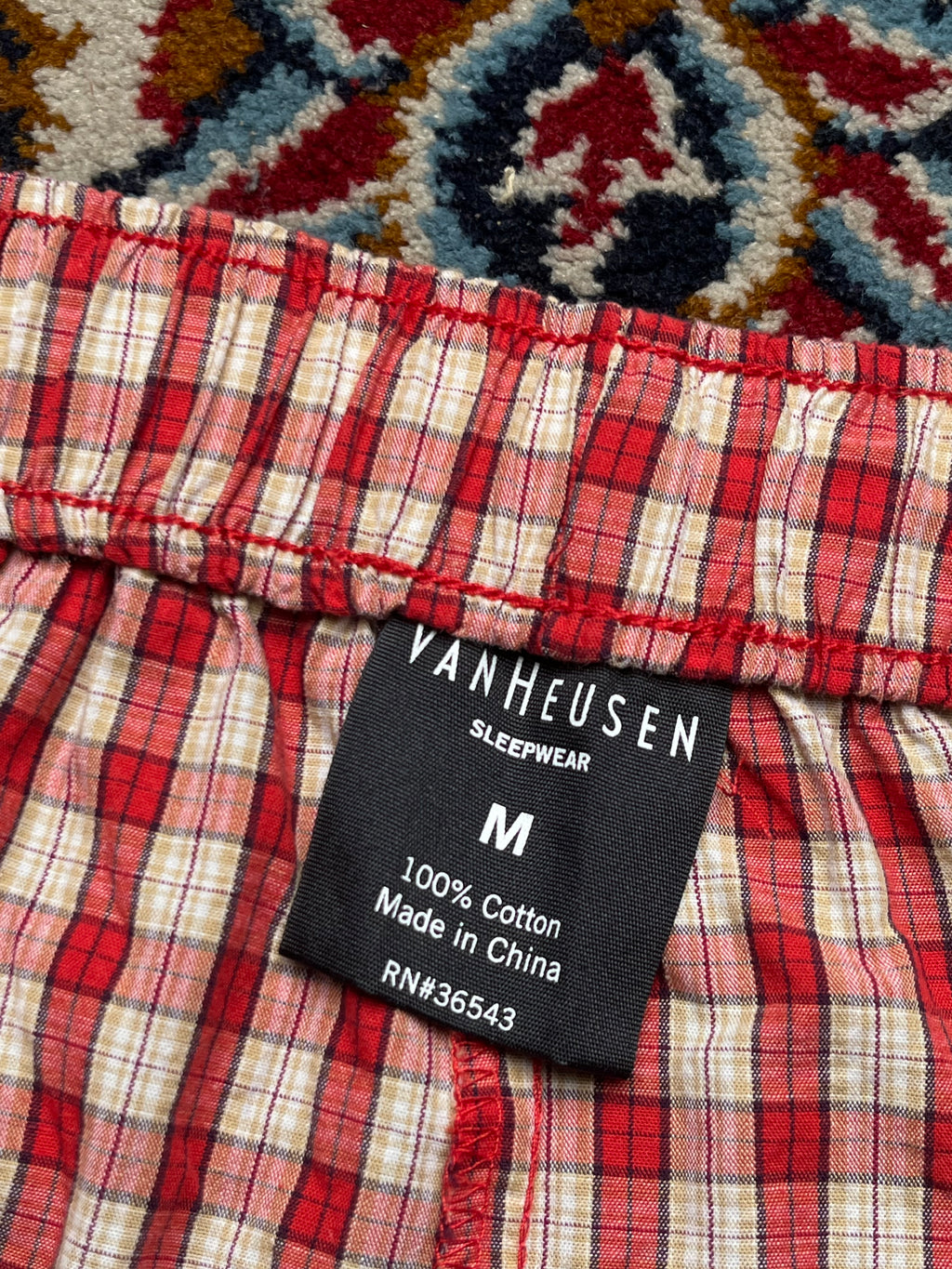 VAN HEUSEN Plaid Sleepwear Lounge Shorts - 30