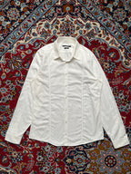 GUCCI WHITE SLIM FIT BUTTON DOWN SHIRT - L