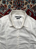 GUCCI WHITE SLIM FIT BUTTON DOWN SHIRT - L