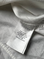 GUCCI WHITE SLIM FIT BUTTON DOWN SHIRT - L