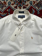 POLO RALPH LAUREN THE BIG OXFORD WHITE BUTTON DOWN SHIRT - M