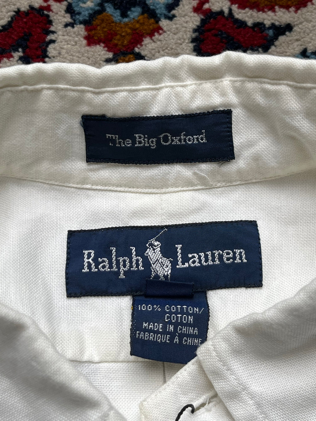 POLO RALPH LAUREN THE BIG OXFORD WHITE BUTTON DOWN SHIRT - M