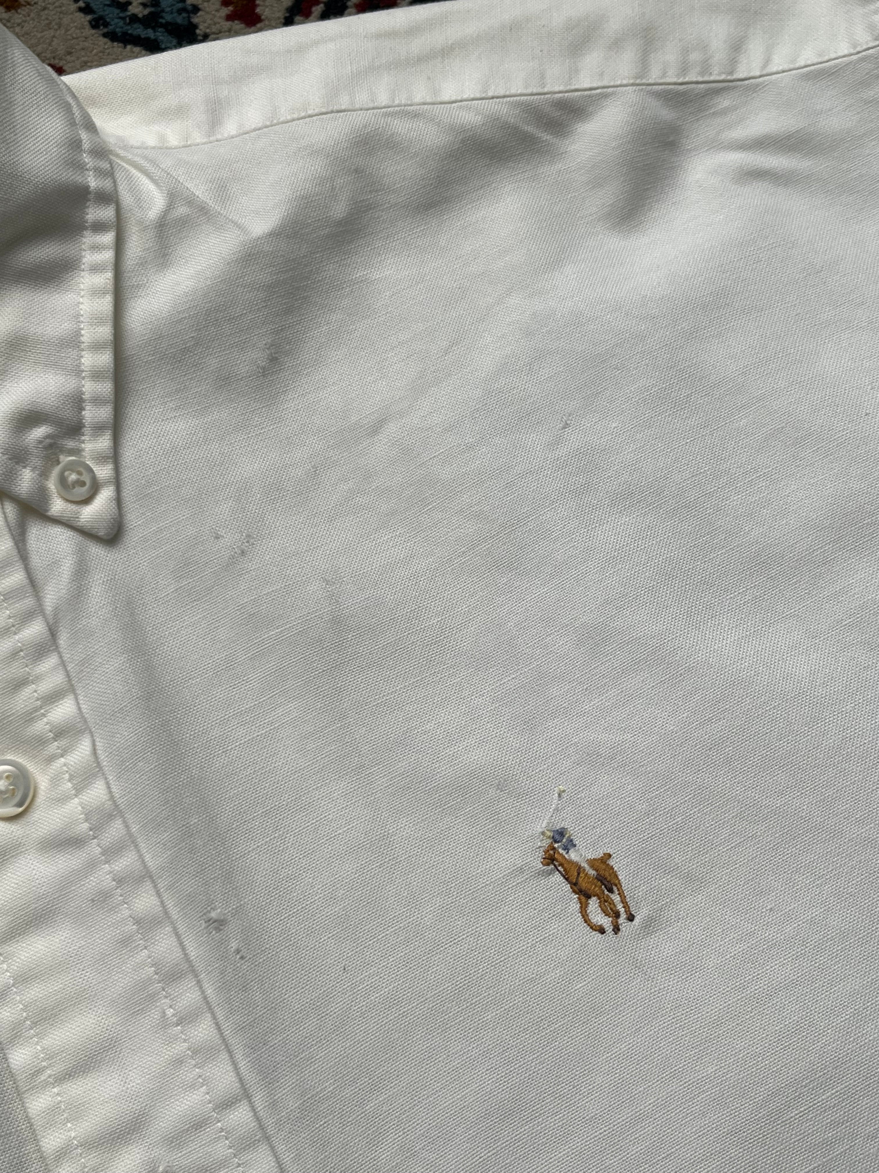 POLO RALPH LAUREN THE BIG OXFORD WHITE BUTTON DOWN SHIRT - M