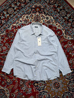 BURBERRY LONDON BLUE STRIPED OXFORD BUTTON DOWN SHIRT - XL