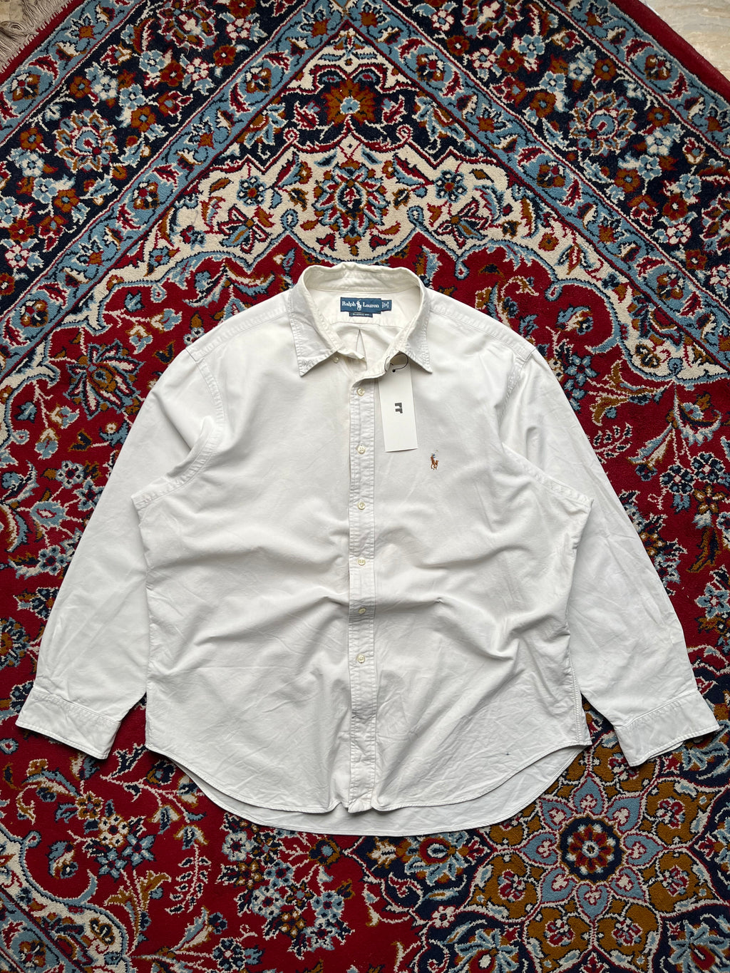 POLO RALPH LAUREN CLASSIC FIT WHITE OXFORD BUTTON DOWN SHIRT - XL