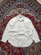 POLO RALPH LAUREN CLASSIC FIT WHITE OXFORD BUTTON DOWN SHIRT - XL