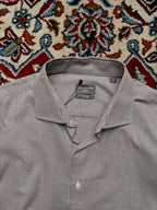 VAN HEUSEN SLIM FIT HOUNDSTOOTH BUTTON DOWN SHIRT - L