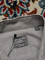 VAN HEUSEN SLIM FIT HOUNDSTOOTH BUTTON DOWN SHIRT - L