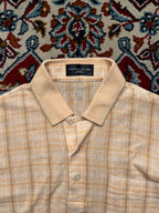 Vintage Jack Nicklaus Plaid Knit Polo Tee - M