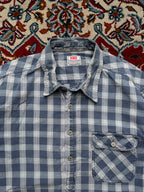 Vintage LEVI'S Blue Checked Cotton Shirt - L