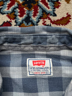 Vintage LEVI'S Blue Checked Cotton Shirt - L