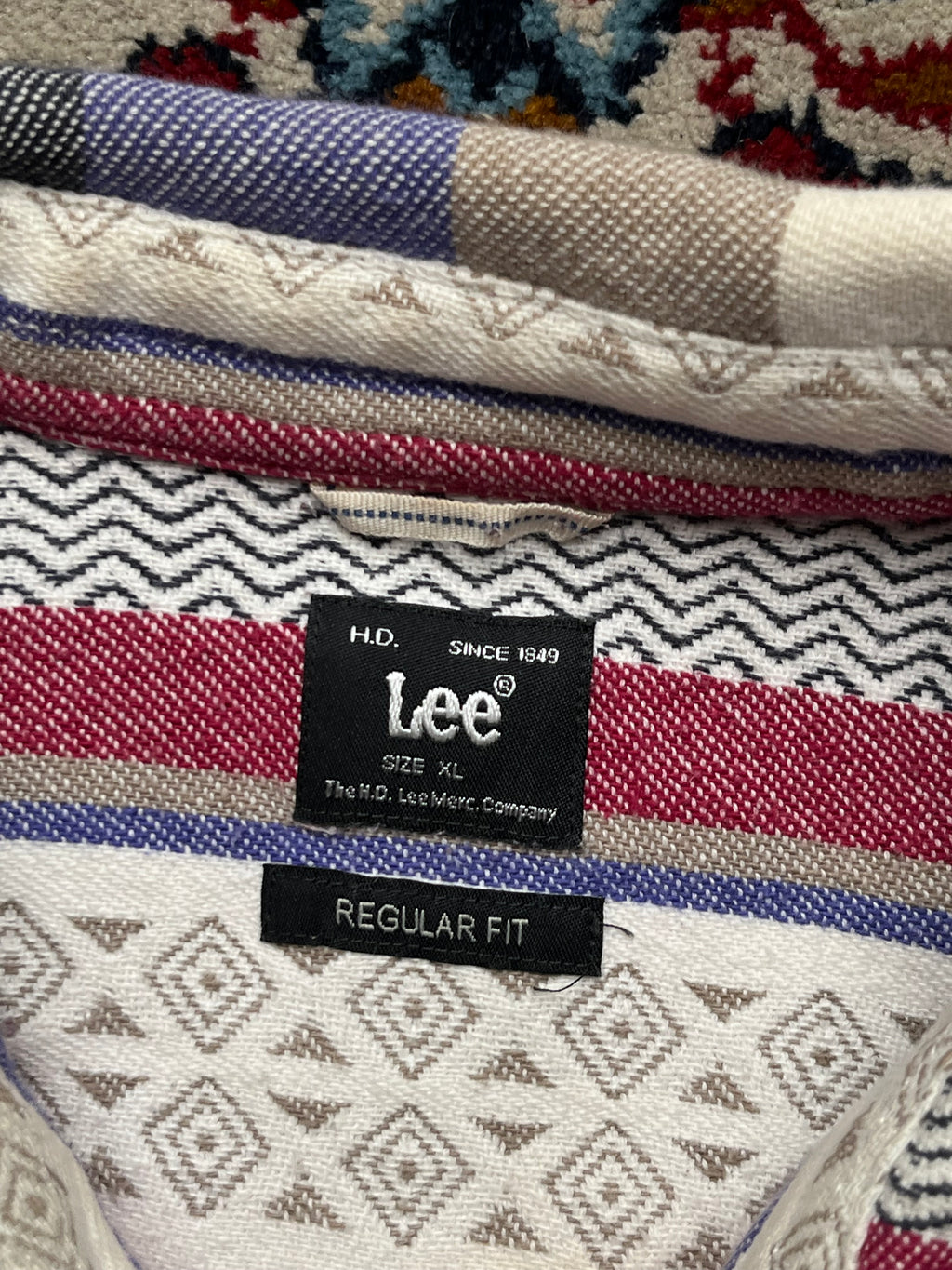 LEE Regular Fit Multicolor Southwestern Striped Shacket - M