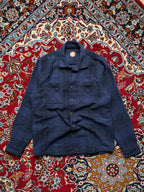 Common People Navy Blue Textured Boucle Shacket - L