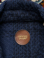 Common People Navy Blue Textured Boucle Shacket - L