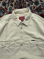 Carrera Cream Heavy Cotton Twill Western Snap Shirt - XL