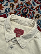 Carrera Cream Heavy Cotton Twill Western Snap Shirt - XL