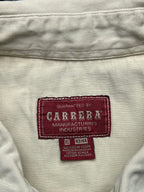 Carrera Cream Heavy Cotton Twill Western Snap Shirt - XL