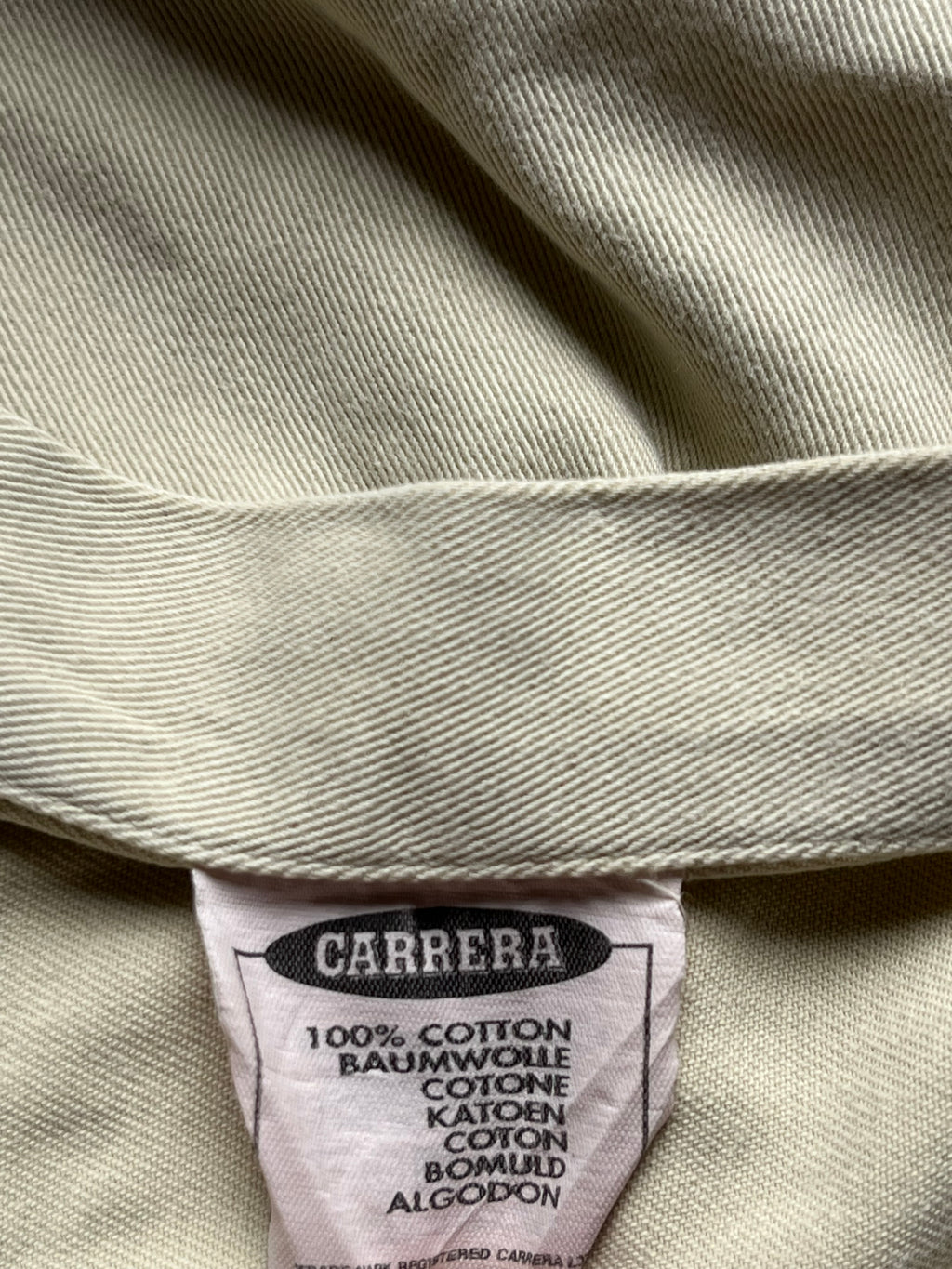 Carrera Cream Heavy Cotton Twill Western Snap Shirt - XL