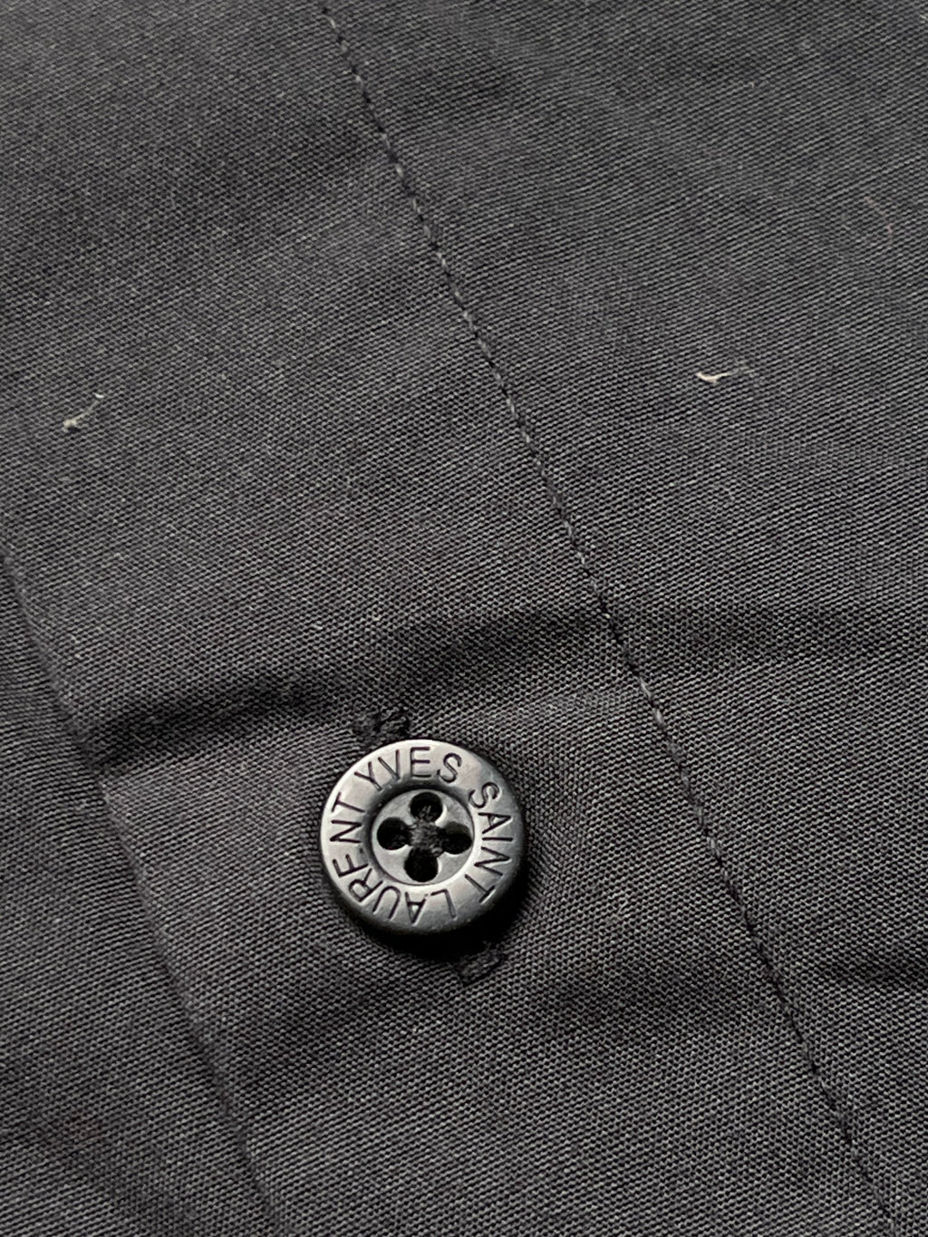 YSL Yves Saint Laurent Pour Homme Black Button Down Shirt - XL