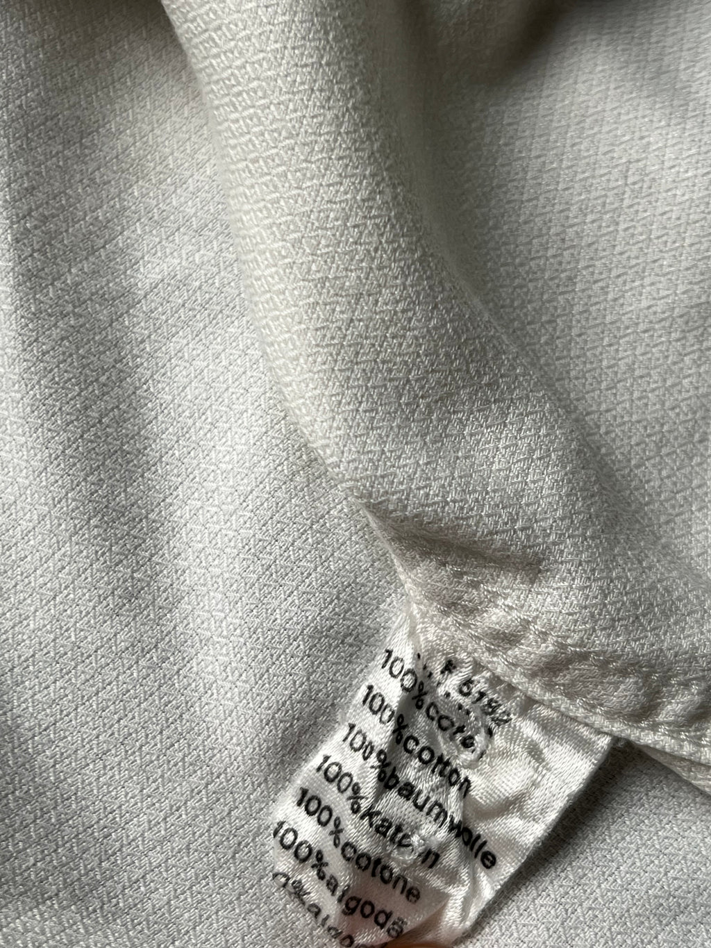 Lacoste White Crocodile Logo Button Down Shirt - XL