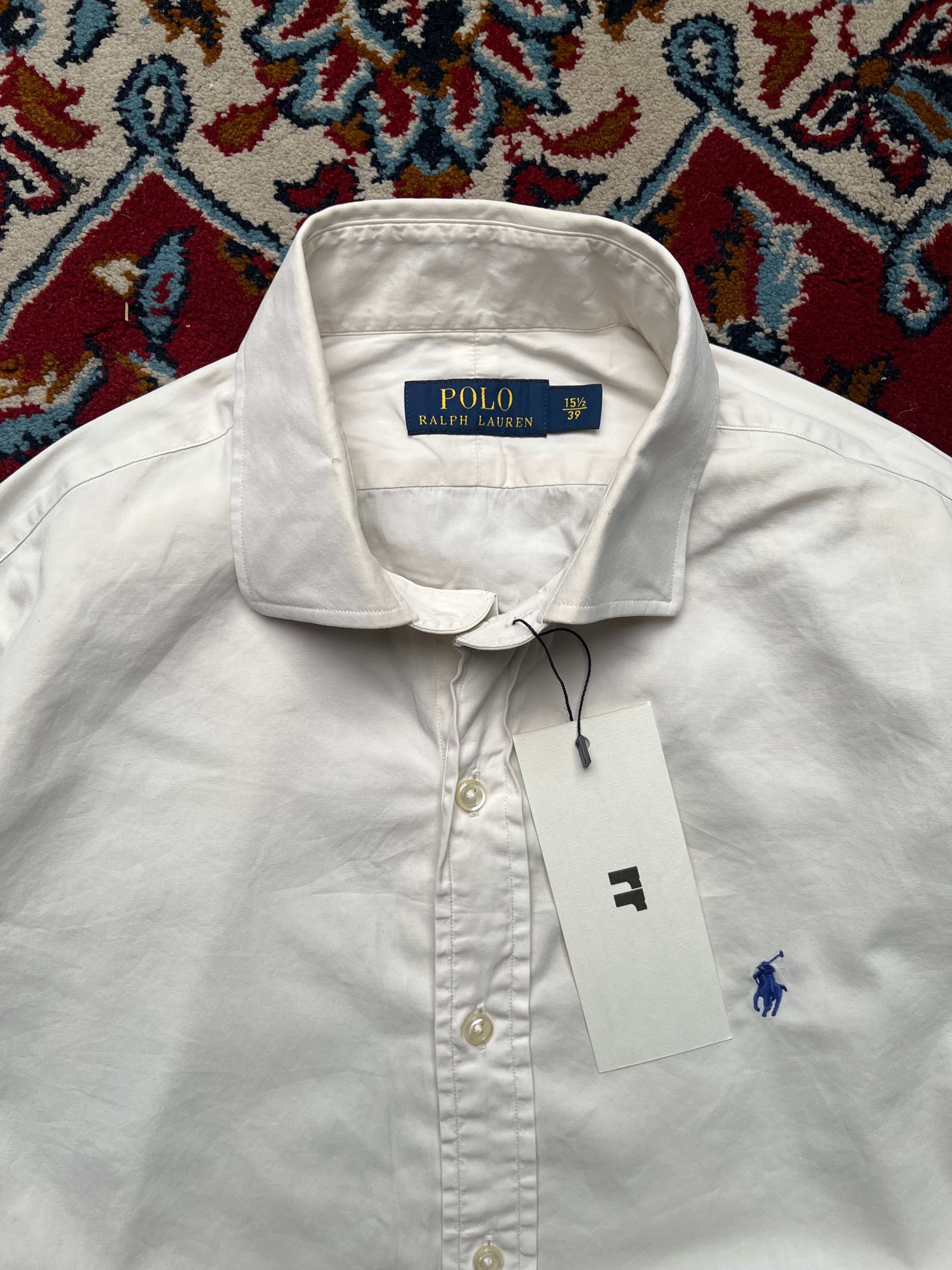 Polo Ralph Lauren Blue Pony White Button Down Shirt - M